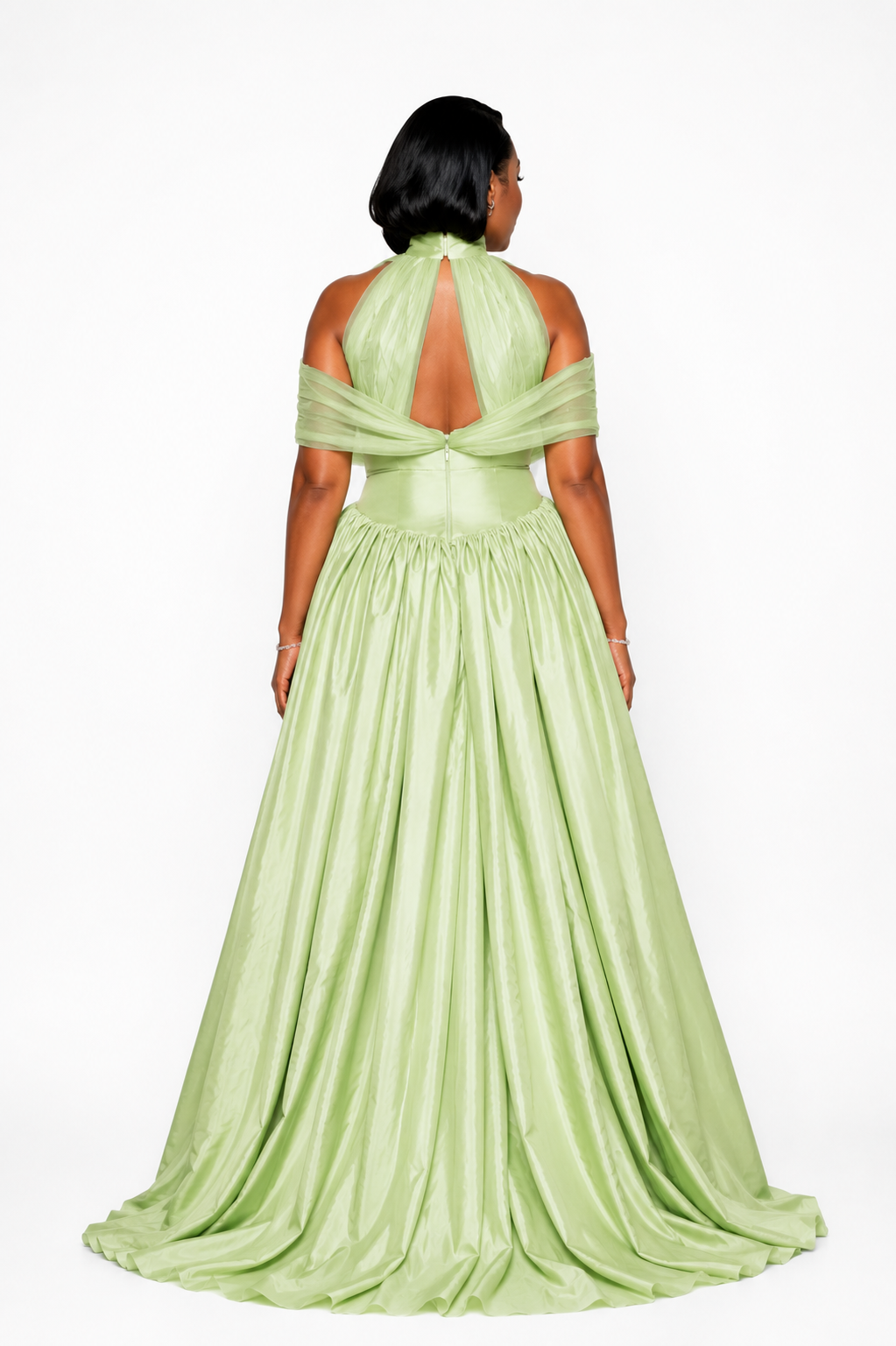 Jade Dress – Almond Green
