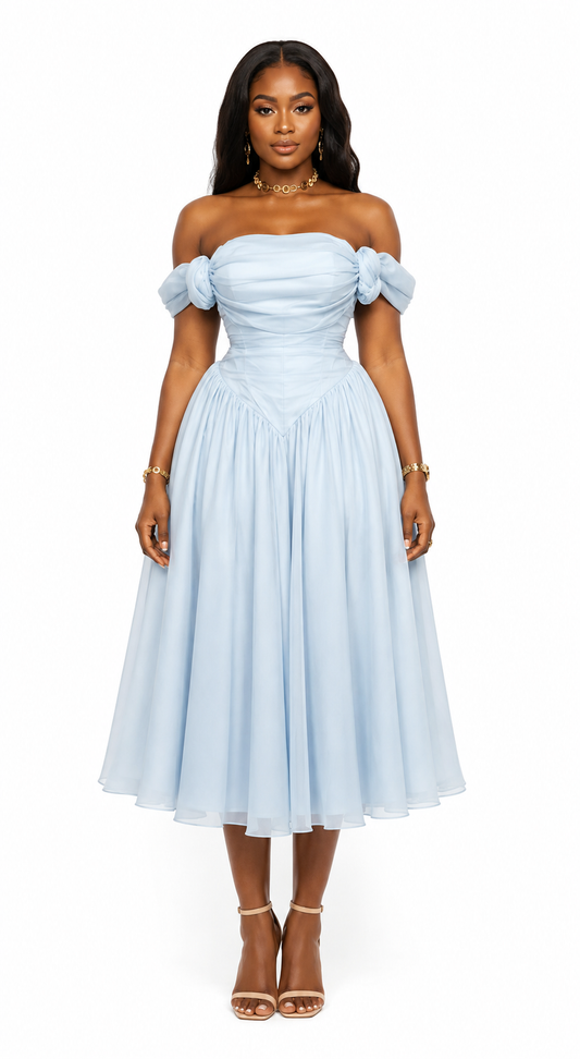 Céleste Dress – Powder Blue