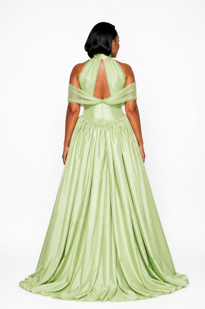Jade Dress – Almond Green