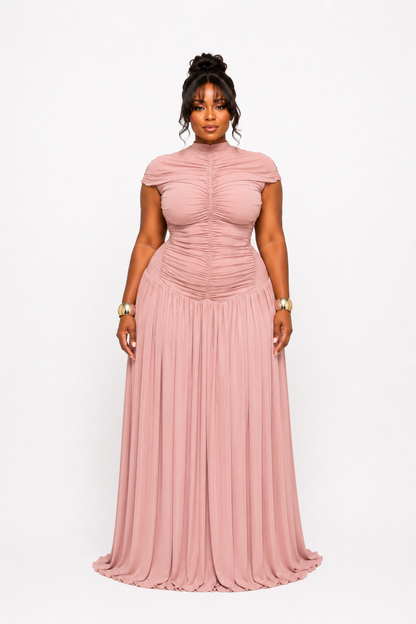 Rosalie Dress – Nude Pink