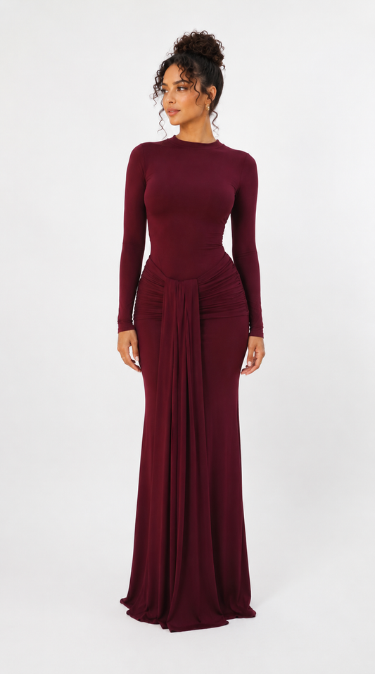 Rubis Dress – Deep Bordeaux
